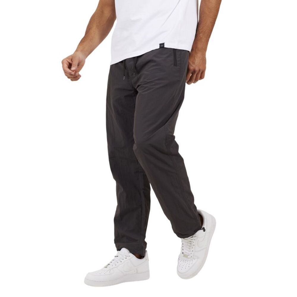 Brave Soul Mens Taslan Loose Cargo Pants / Dark Grey
